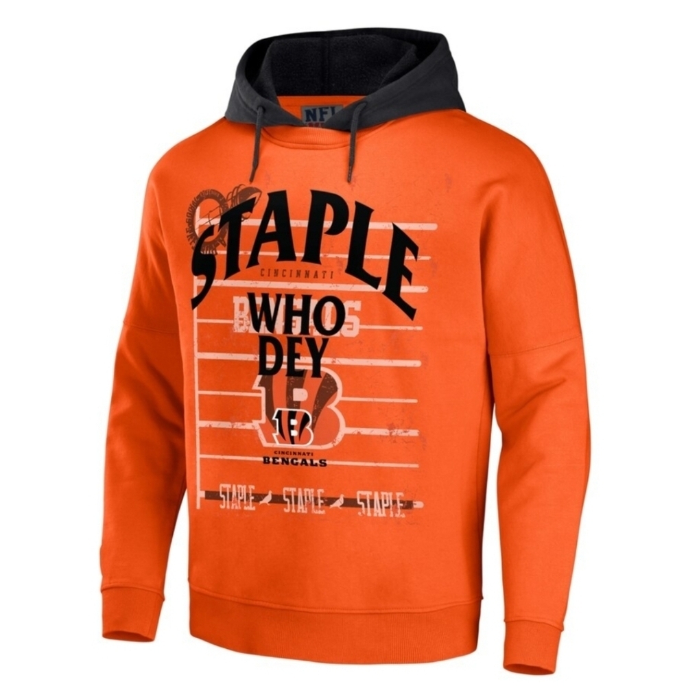 Cinncinati Bengals NFL Jeff Staple Hoodie Men's Size XL New w/Tags - Picture 2 of 3